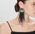 Feathers Druse Earrings