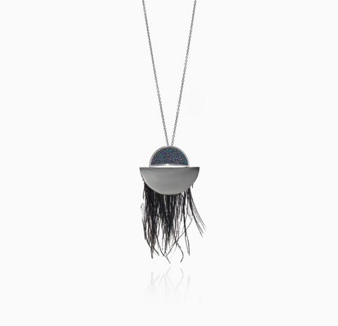 Feathers Druse Necklace