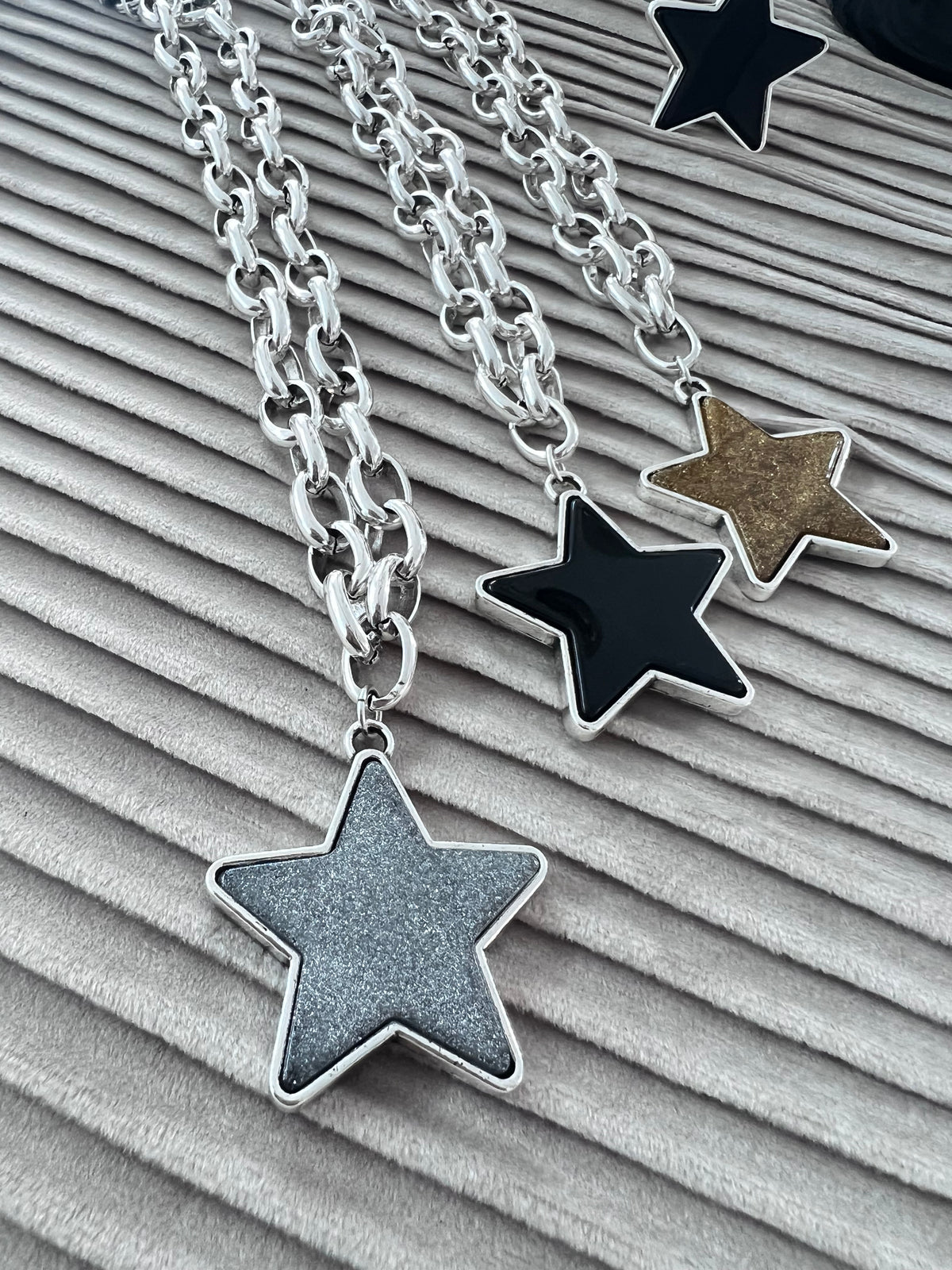 Silver Stars Necklace in