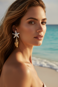 White Shell Earrings