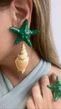 Emerald Shell Earrings