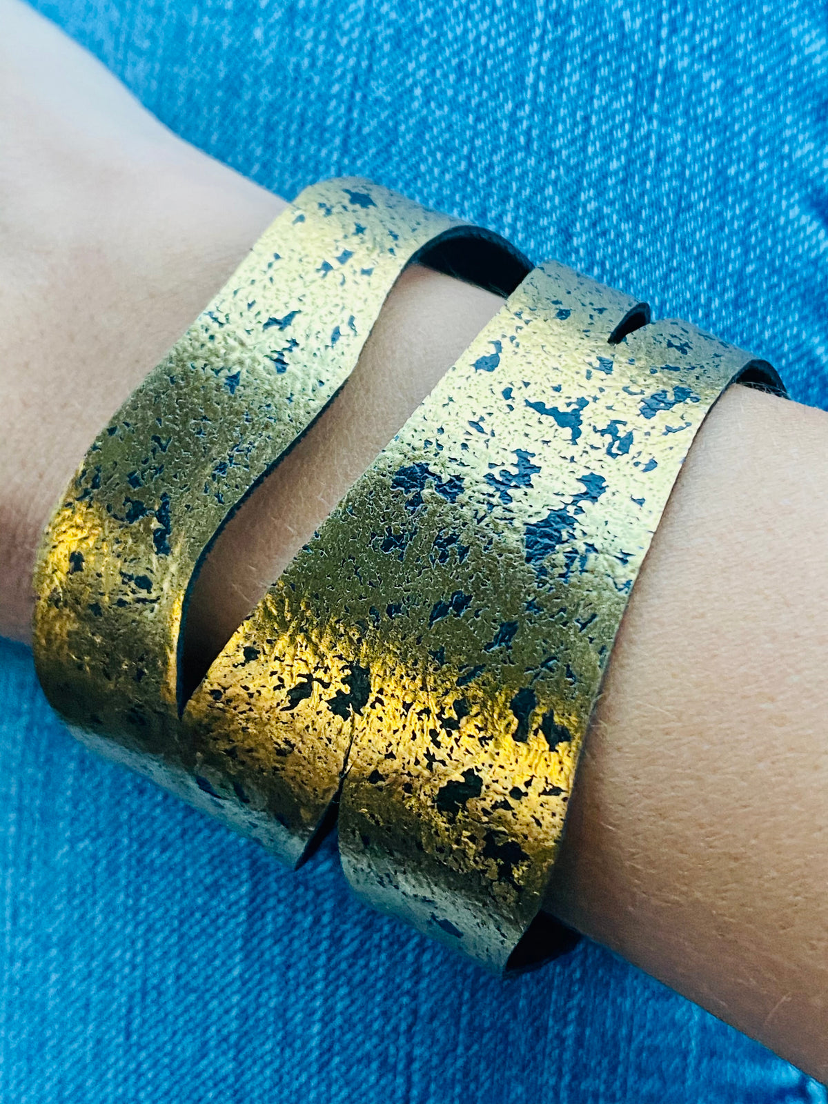 Open leather cuff