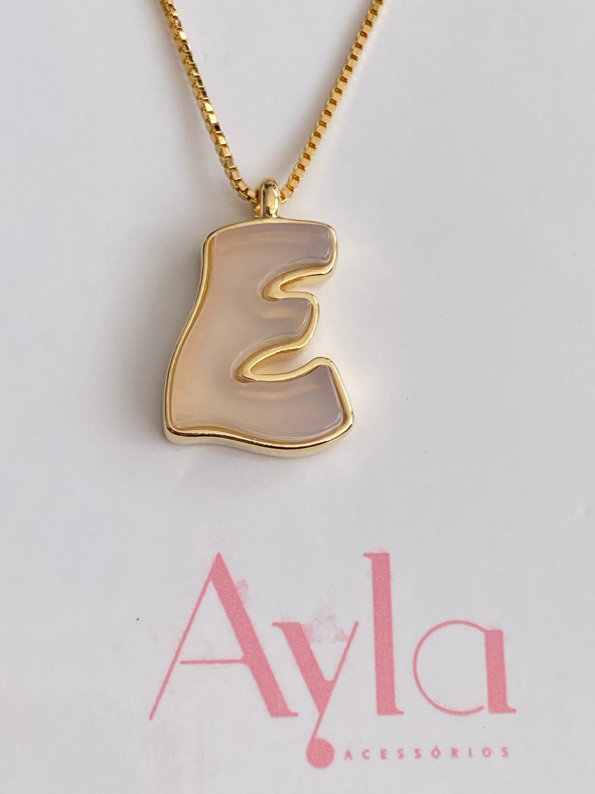 Agate Letters Necklace