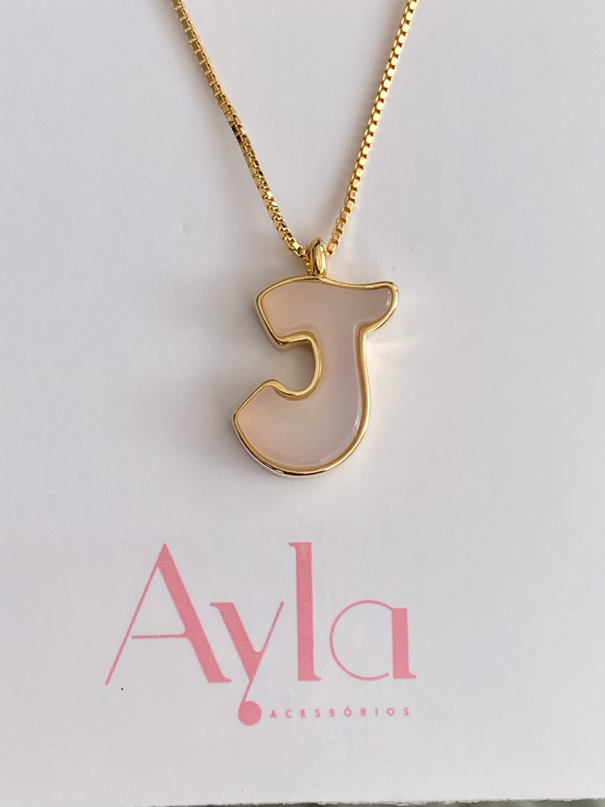 Agate Letters Necklace