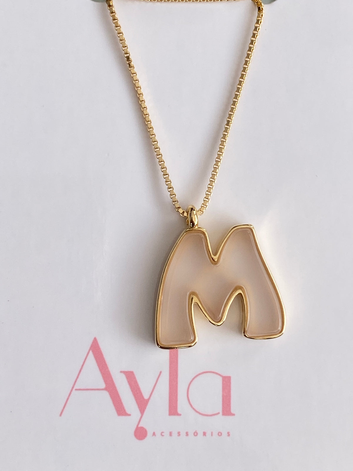 Agate Letters Necklace