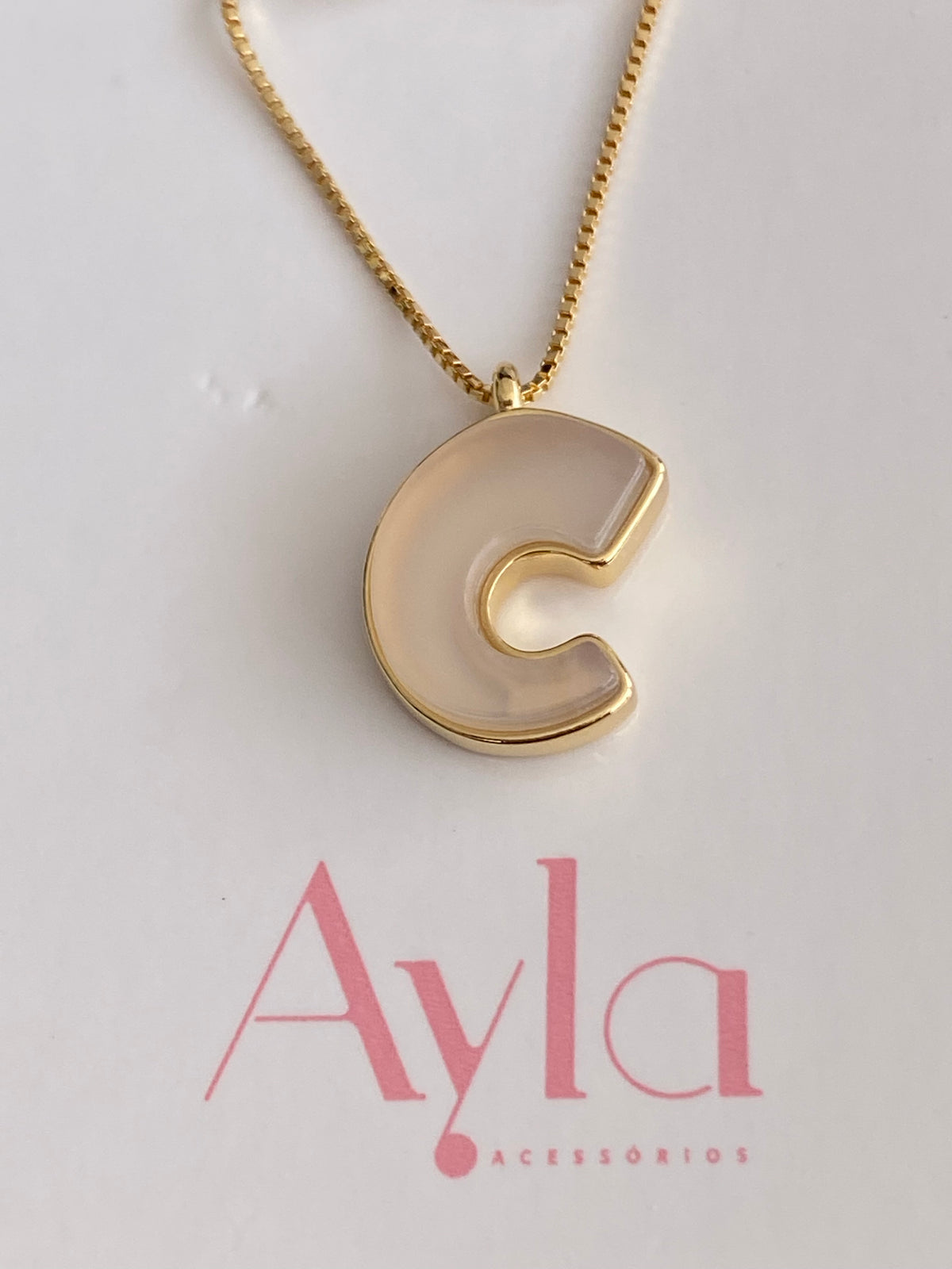Agate Letters Necklace