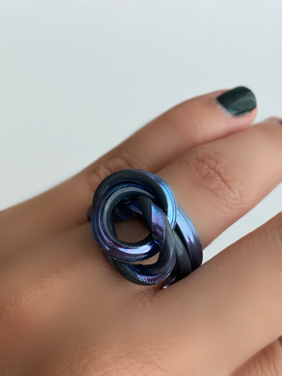 Rose leather ring