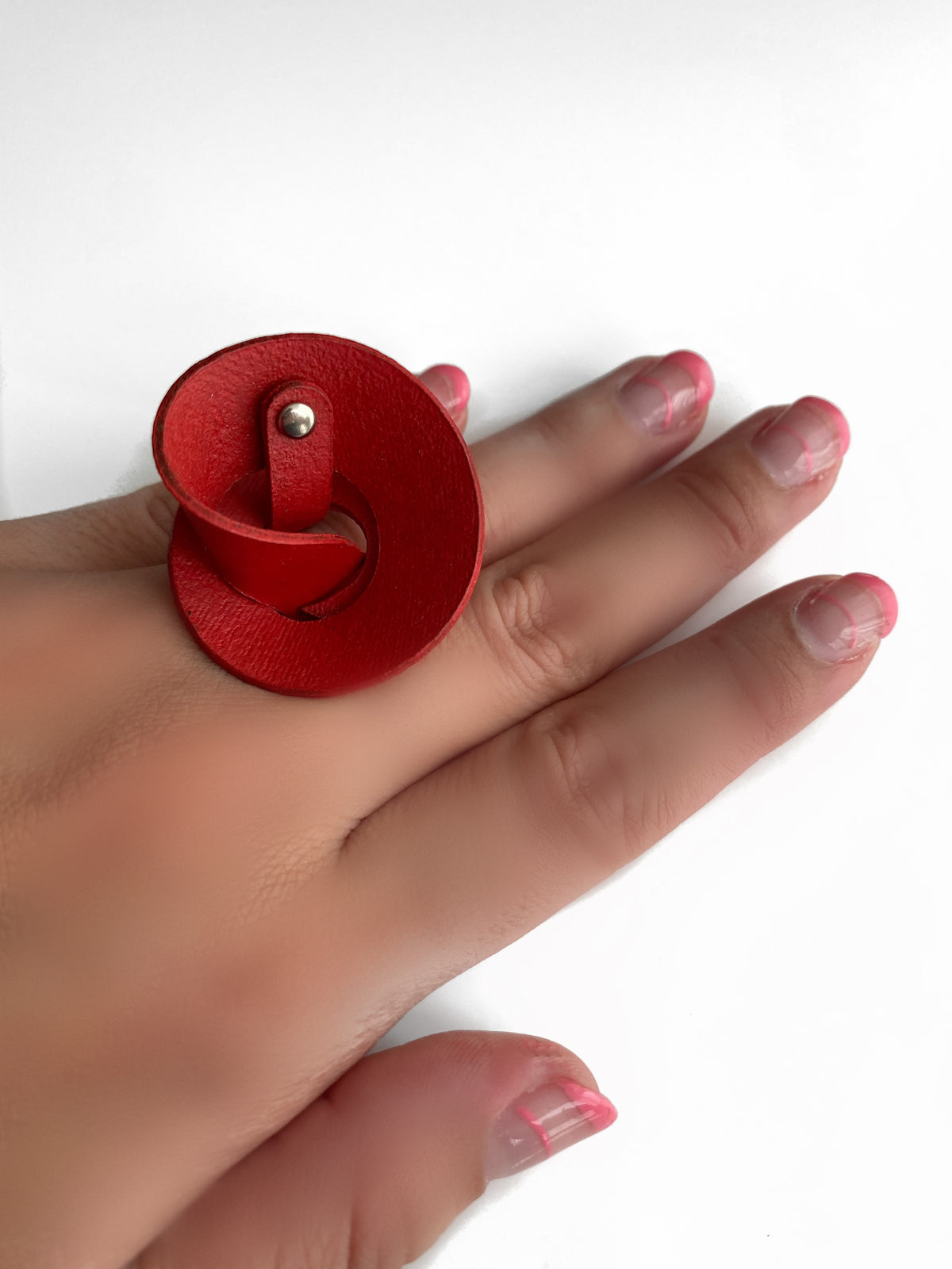Leather Rose ring