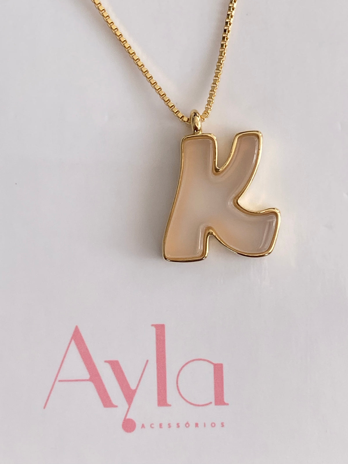 Agate Letters Necklace